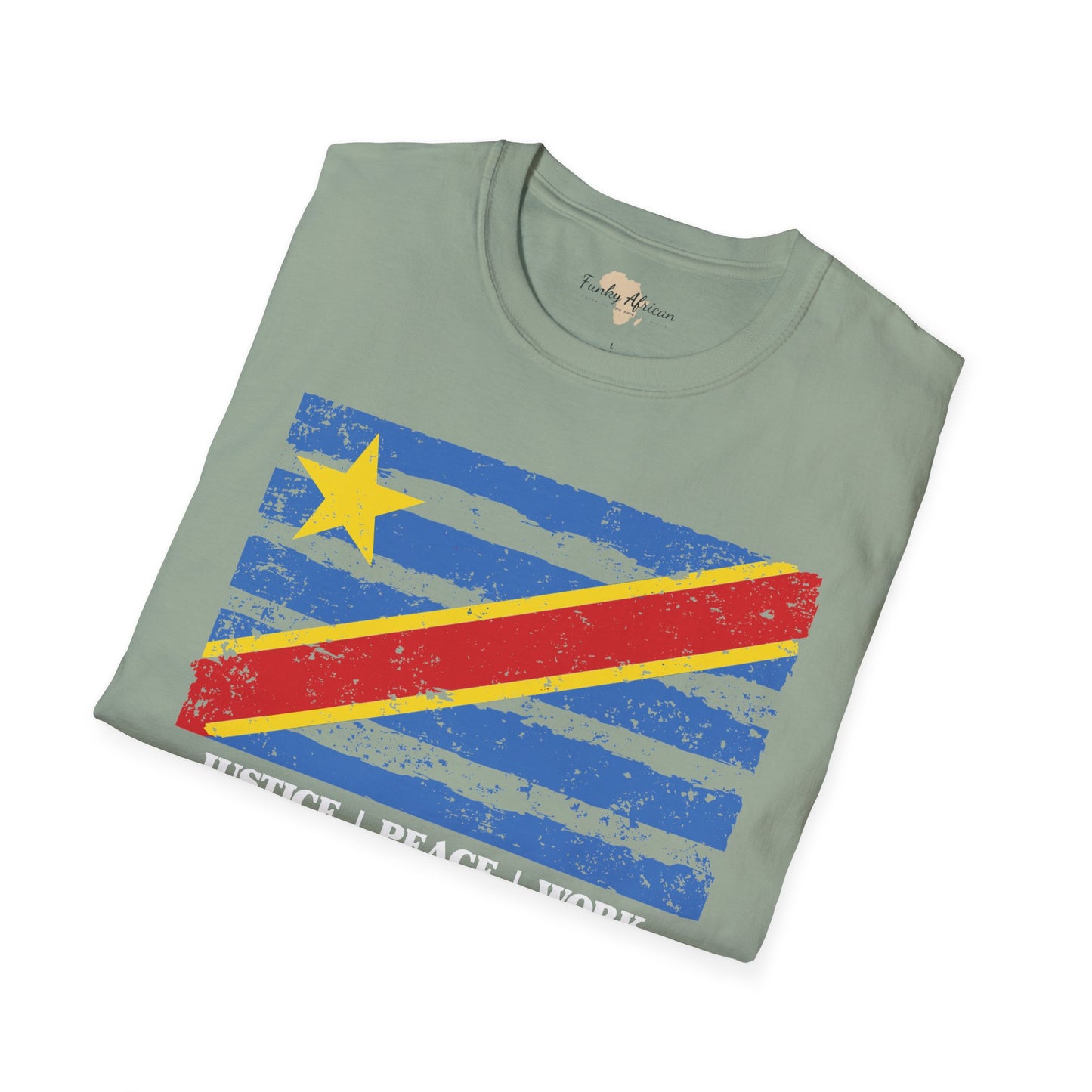 DR Congo strip unisex softstyle tee