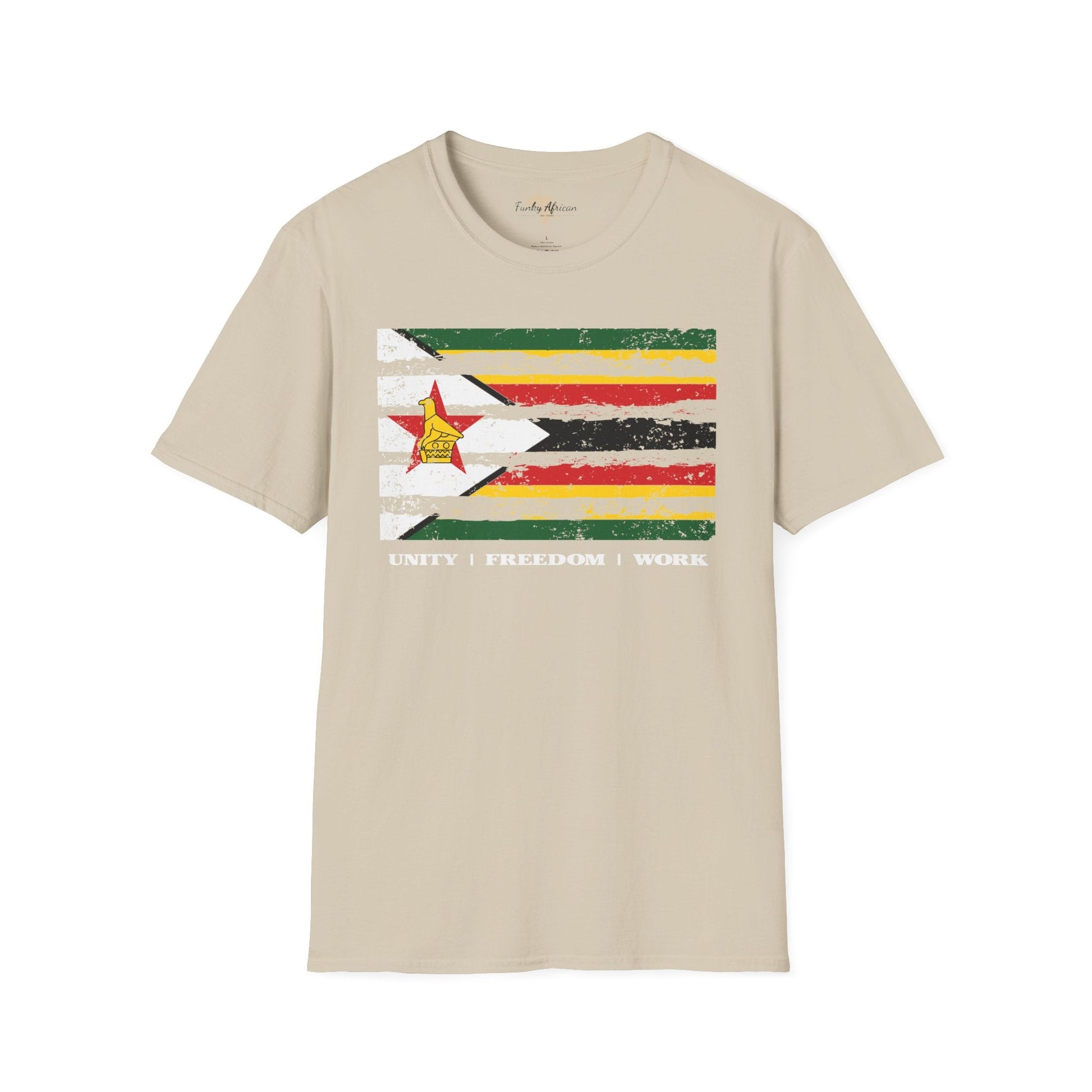 Zimbabwe strip unisex softstyle tee Funky African