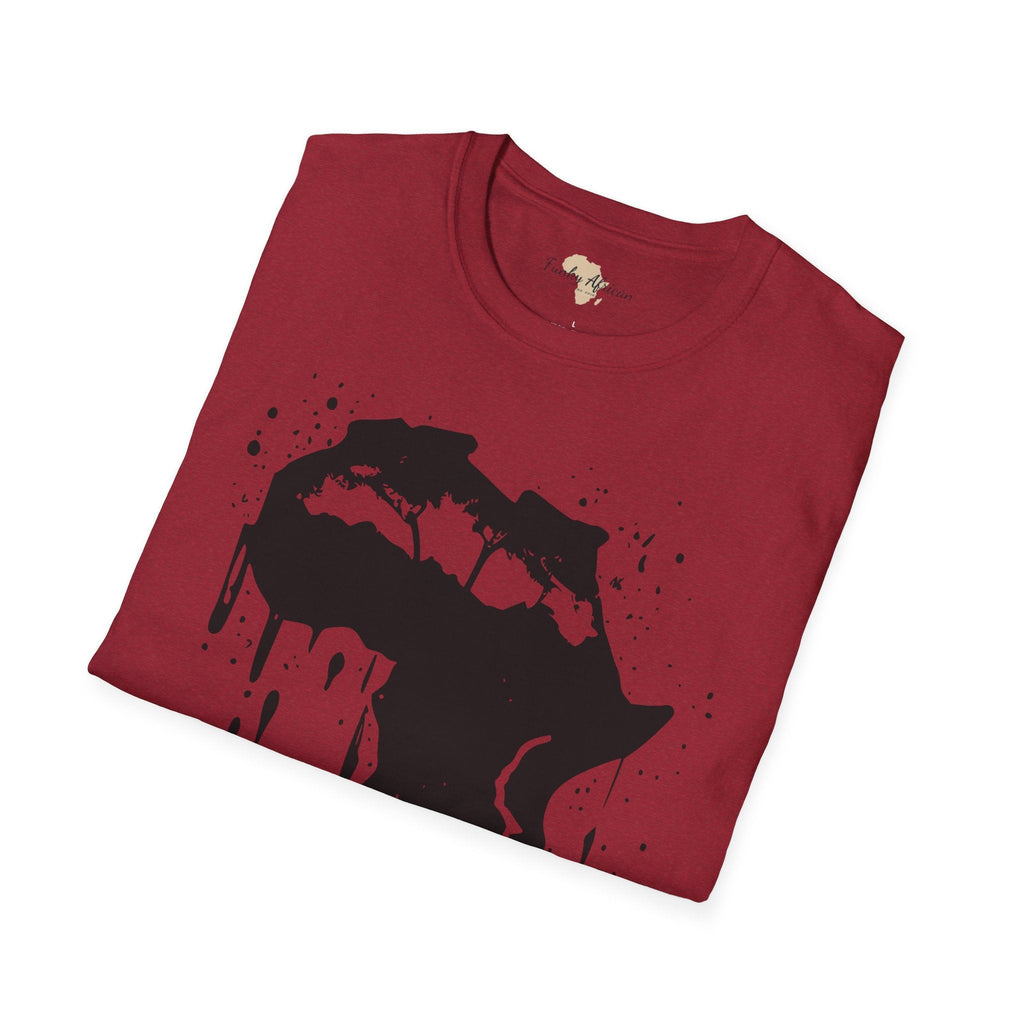 African map graffiti unisex softstyle tee Funky African