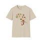 African map unisex softstyle tee Funky African