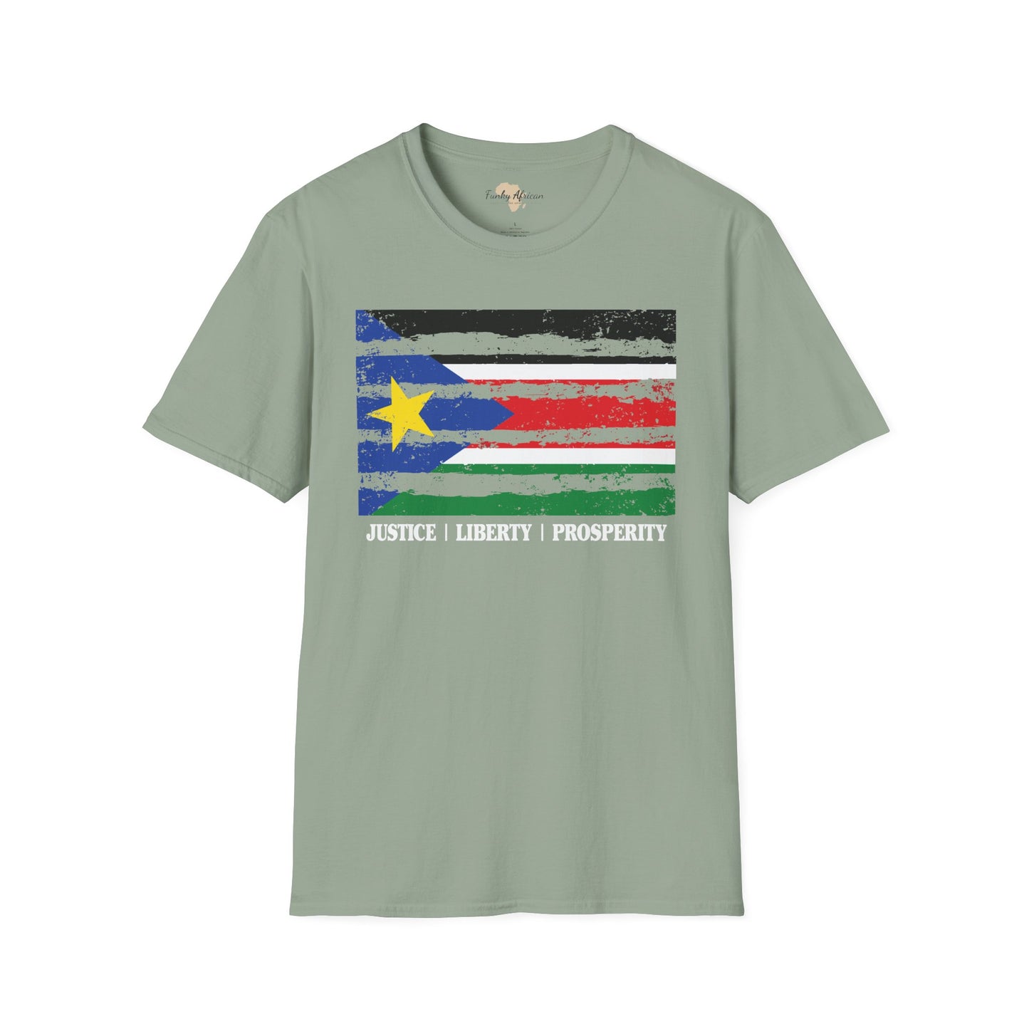 South Sudan strip unisex softstyle tee