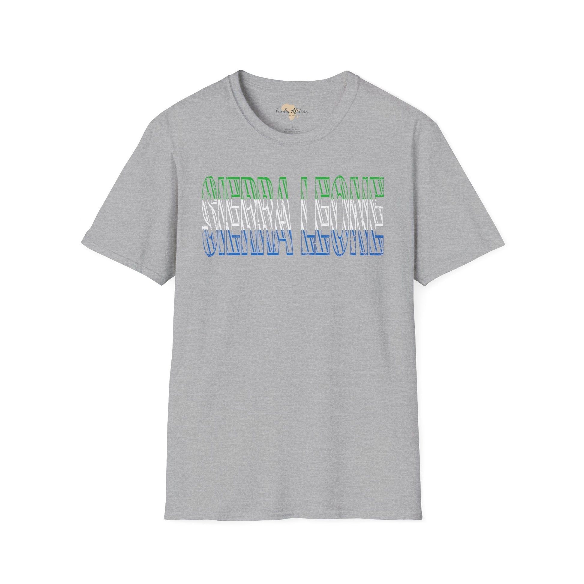 Sierra Leone text unisex softstyle tee Funky African
