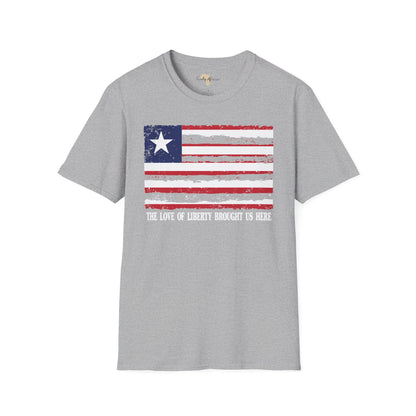 Liberia strip unisex softstyle tee