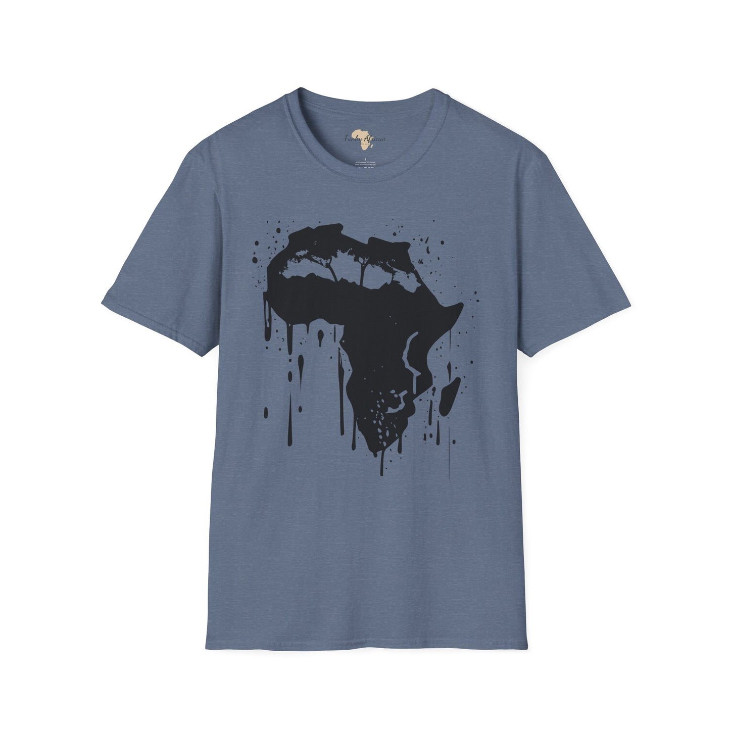 African map graffiti unisex softstyle tee