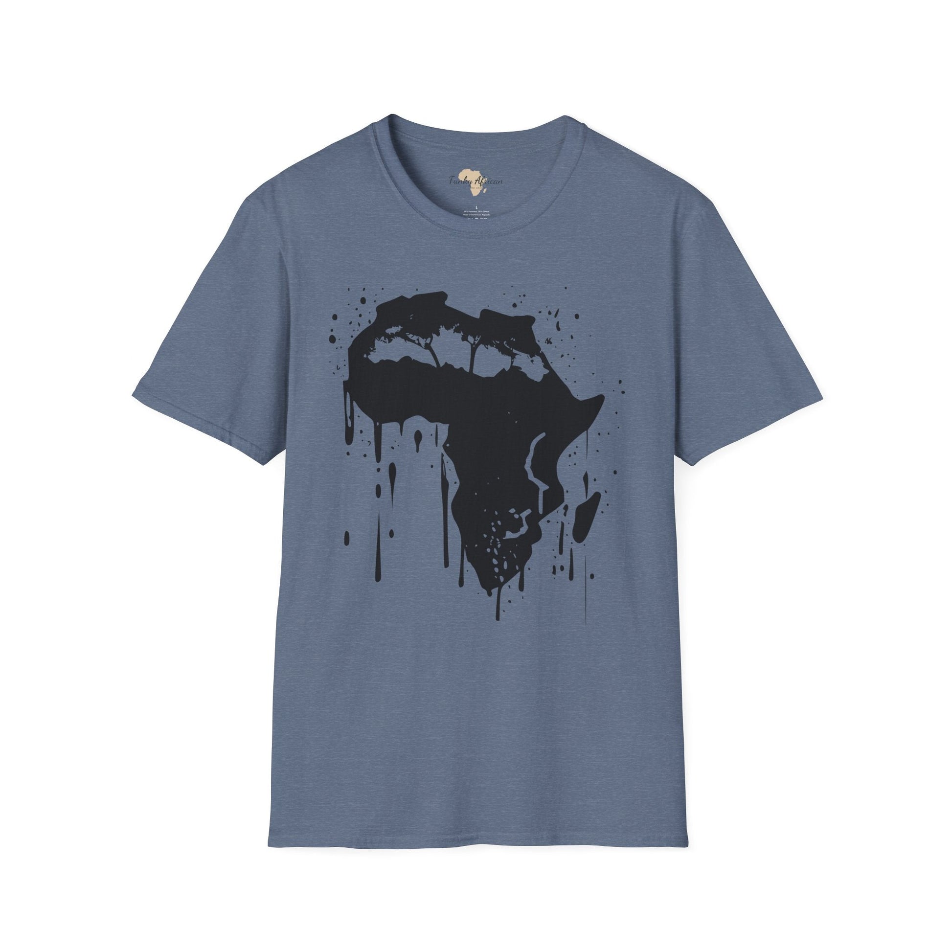 African map graffiti unisex softstyle tee Funky African