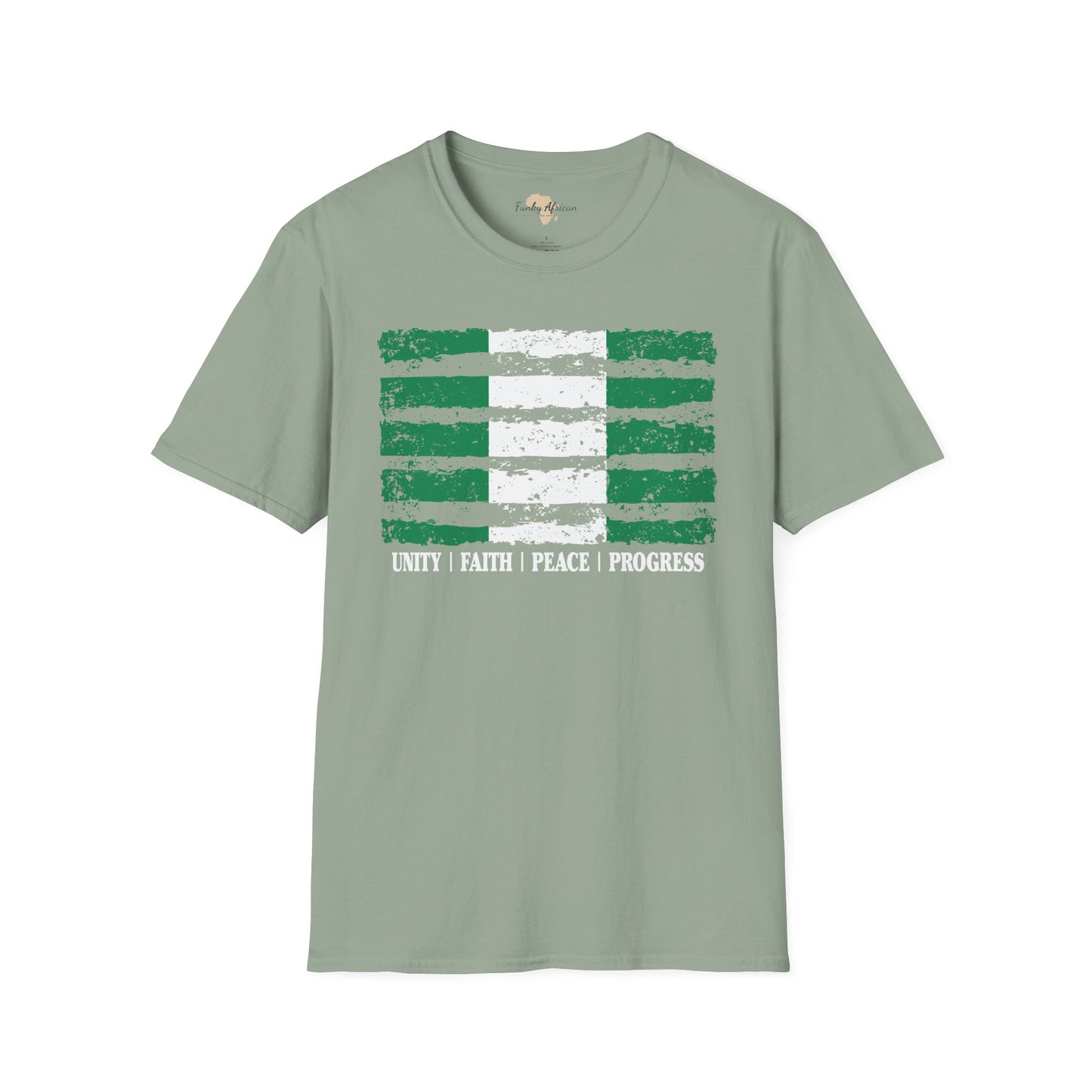 Nigeria strip unisex softstyle tee