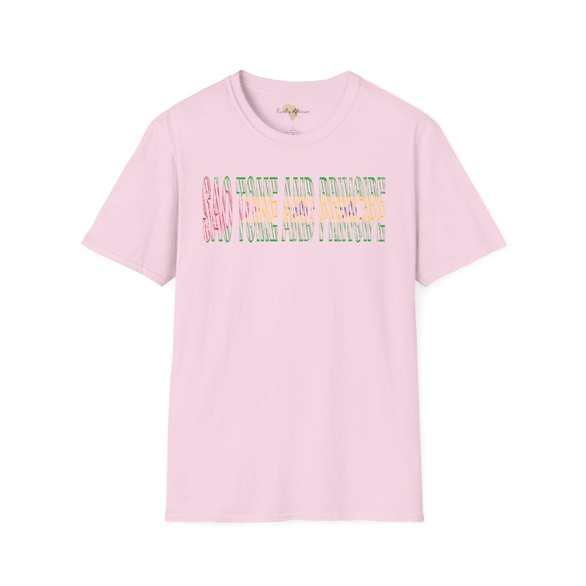 São Tomé and Príncipe text unisex softstyle tee Funky African