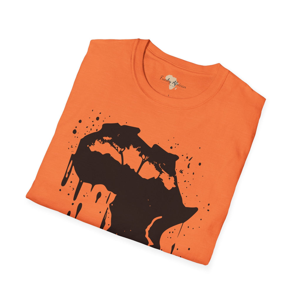 African map graffiti unisex softstyle tee Funky African