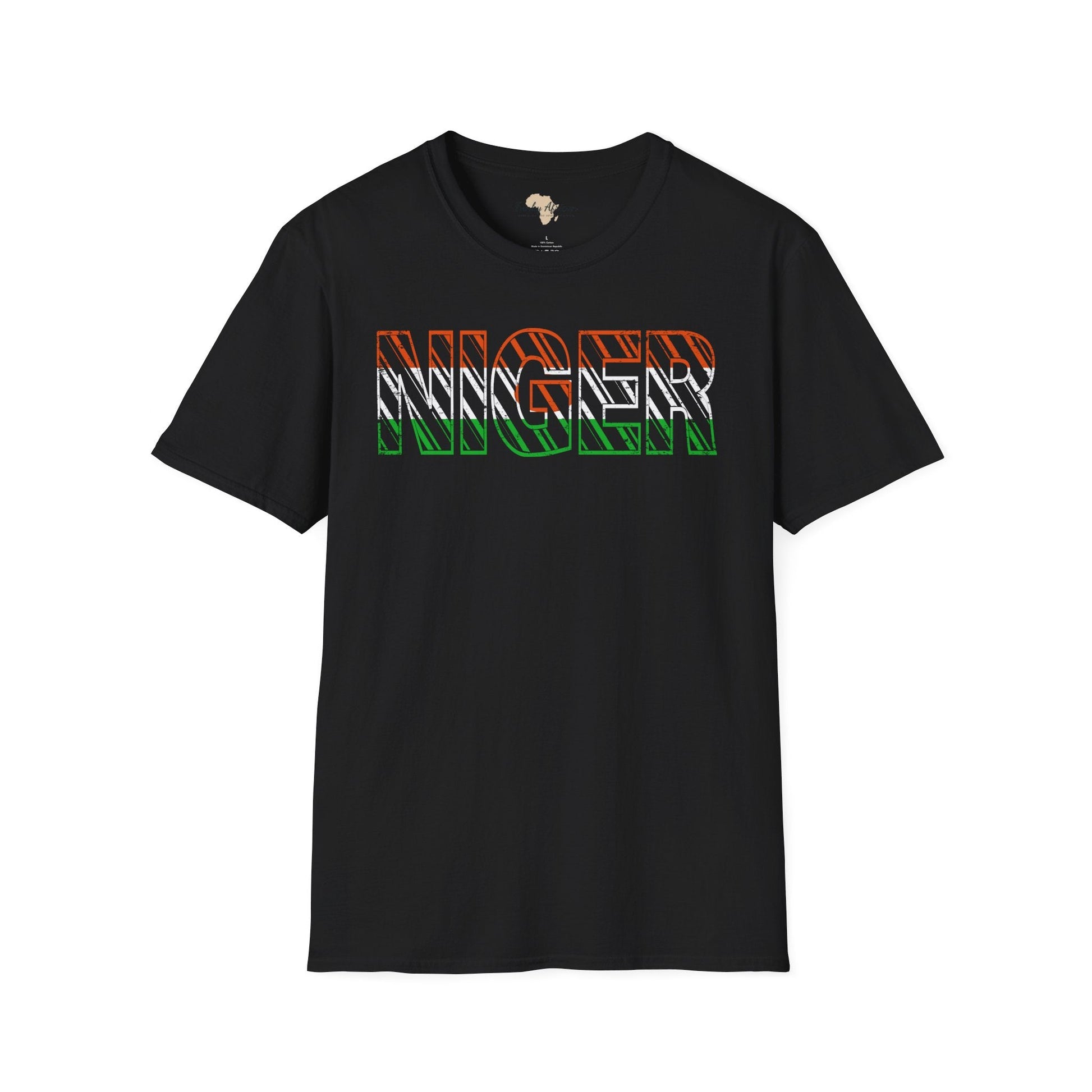 Nigerien text unisex softstyle tee Funky African