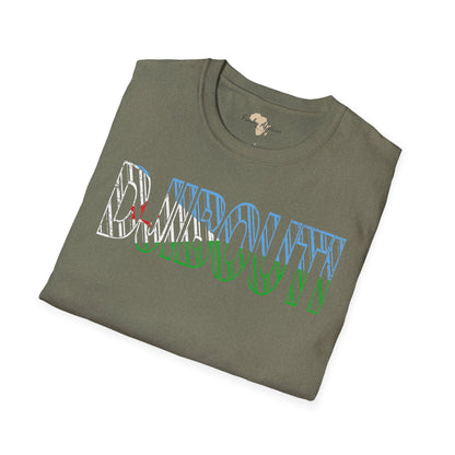 Djibouti text unisex softstyle tee