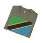 Tanzania strip unisex softstyle tee Funky African