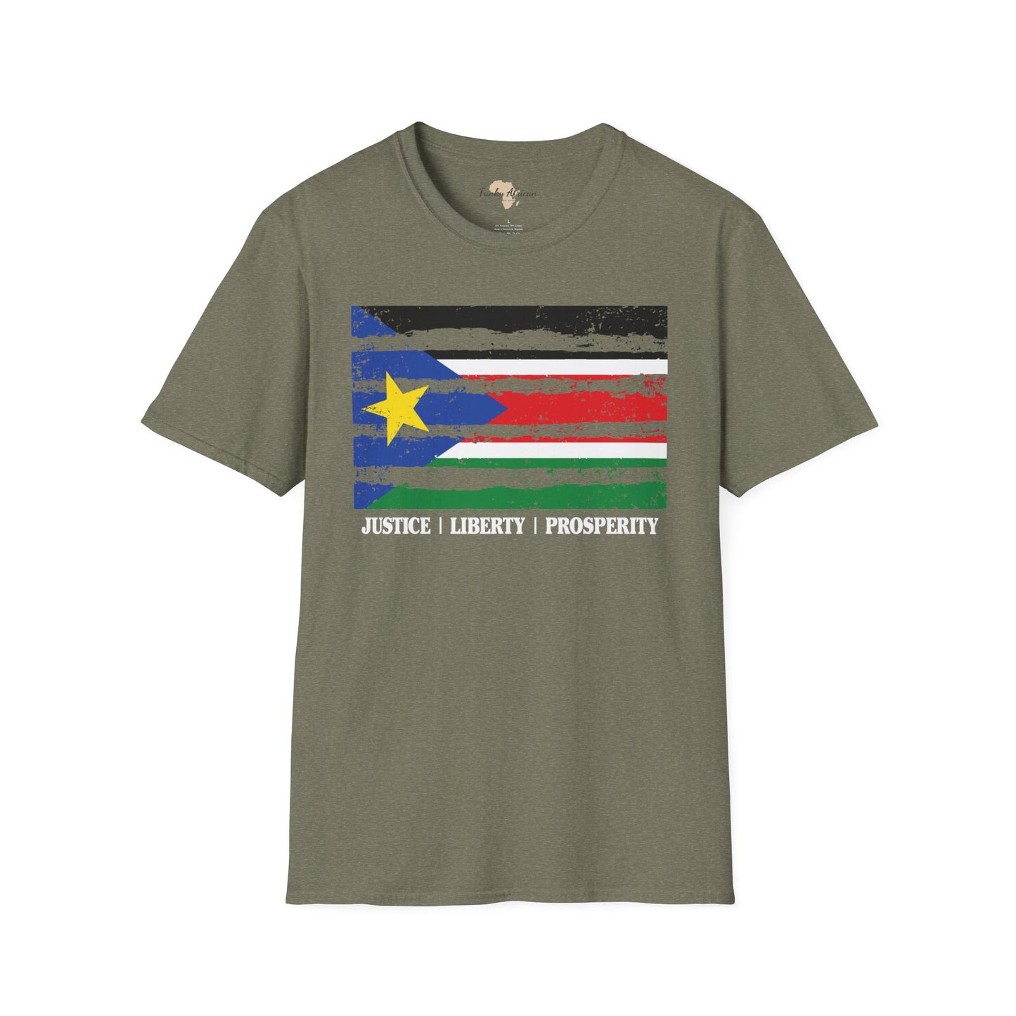 South Sudan strip unisex softstyle tee