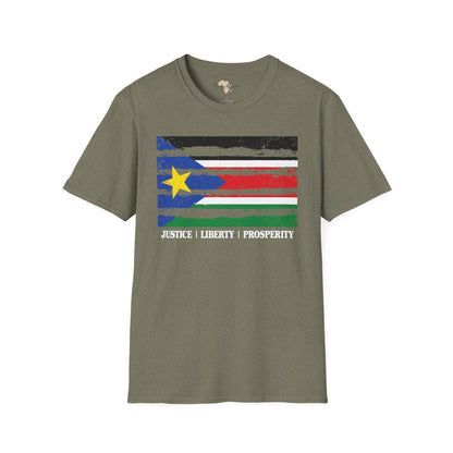 South Sudan strip unisex softstyle tee