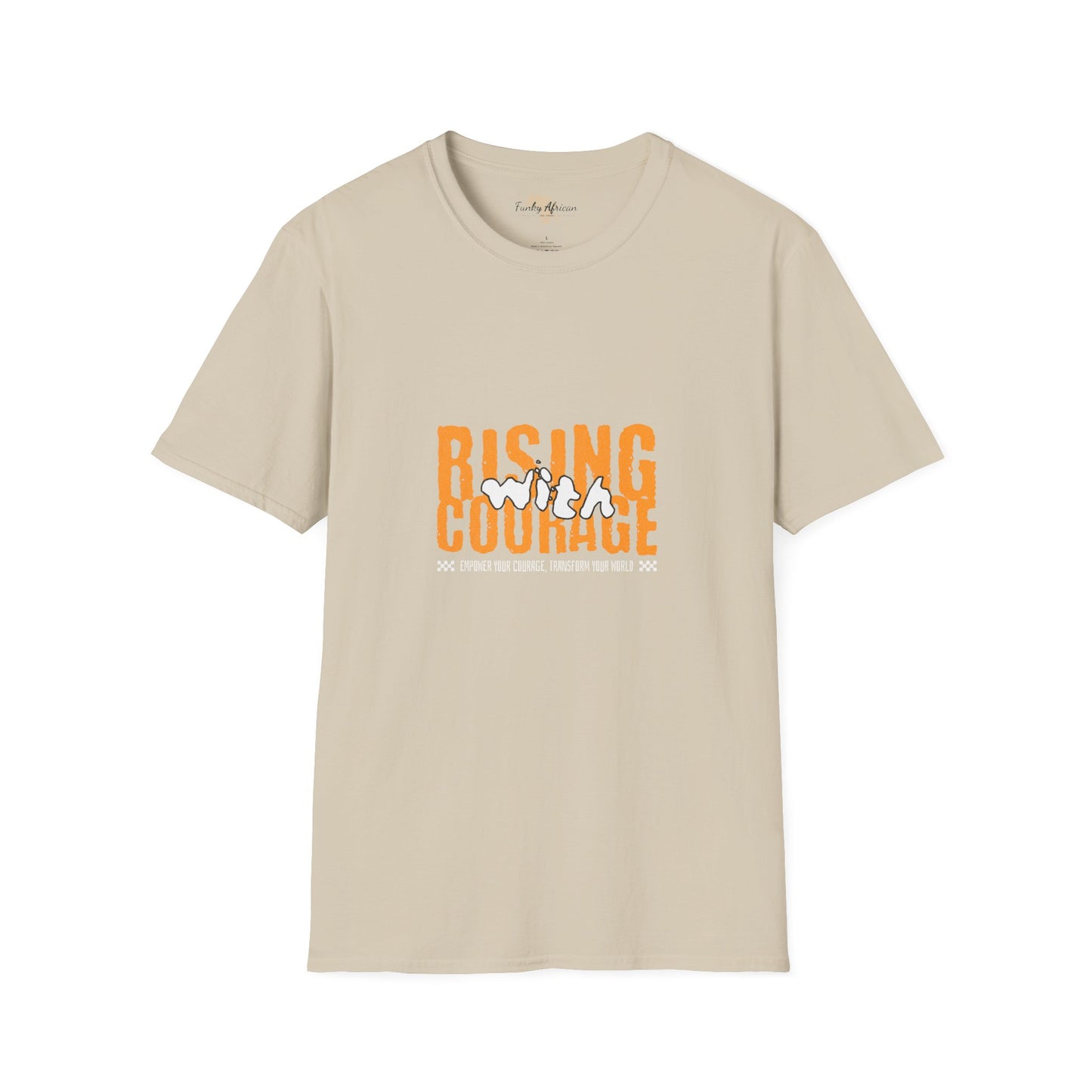 Rising with courage unisex softstyle tee