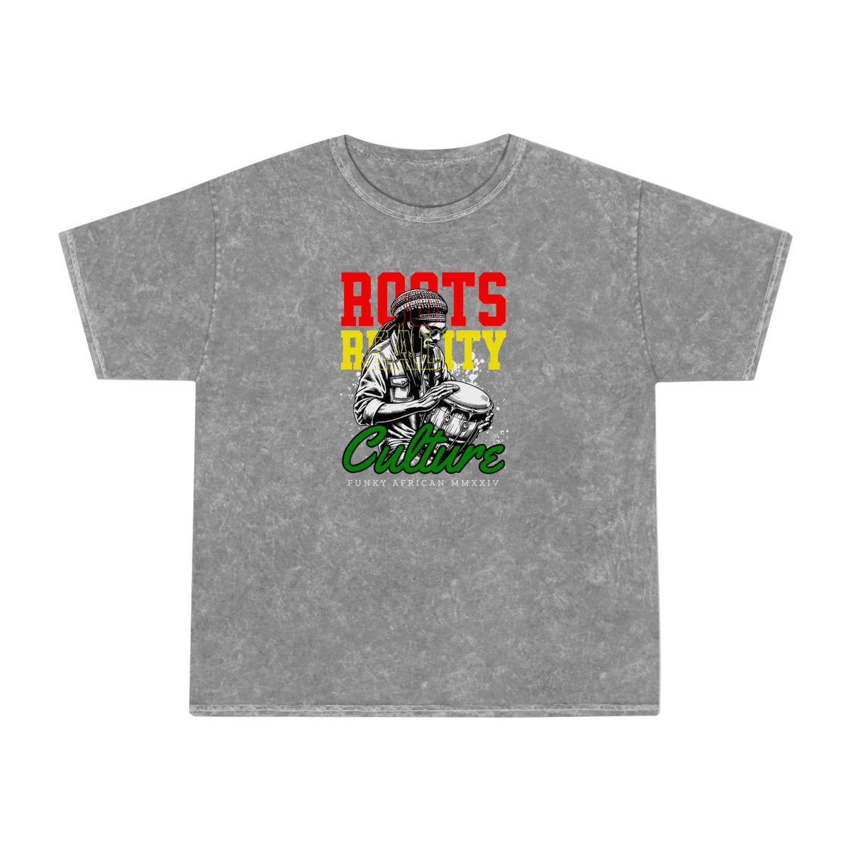Roots reality unisex wash tee Funky African