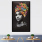 Turban African woman canvas painting Funky African