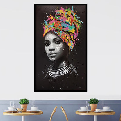 Turban African woman canvas painting