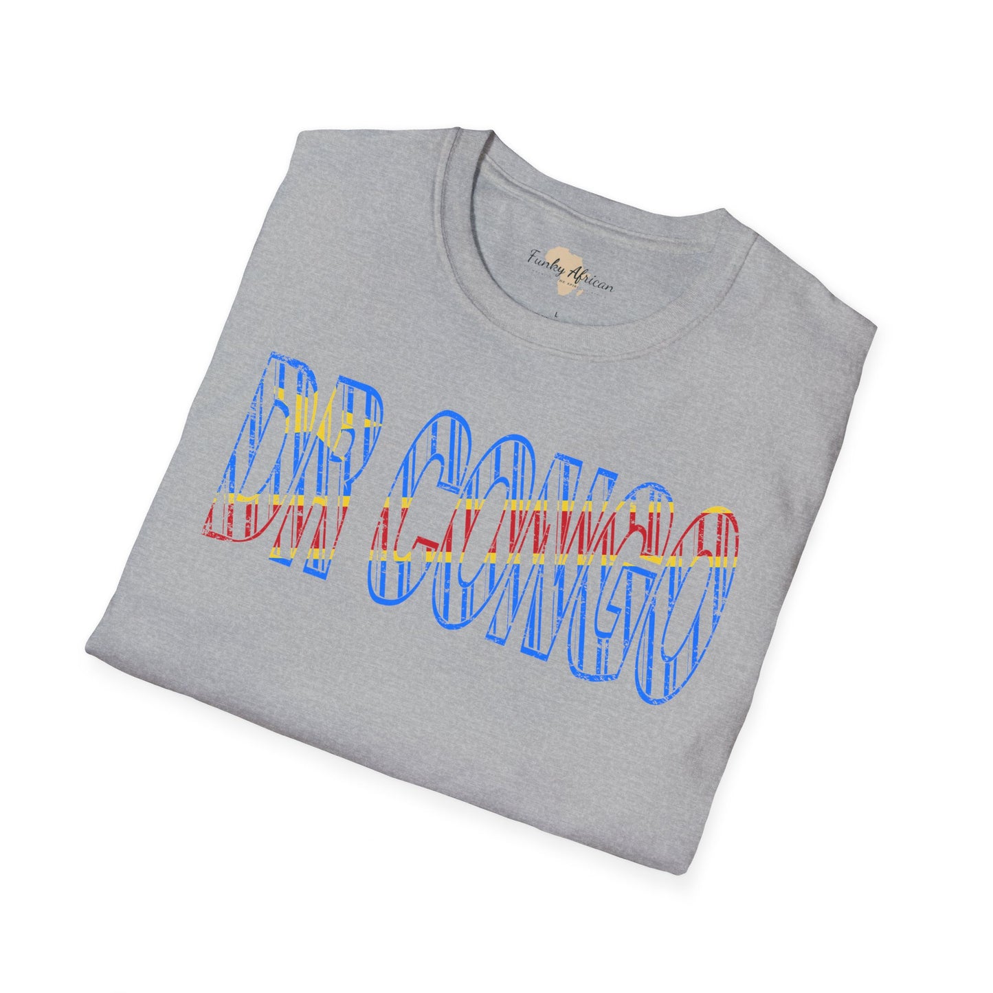 DR Congo text unisex softstyle tee