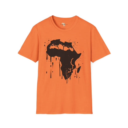 African map graffiti unisex softstyle tee