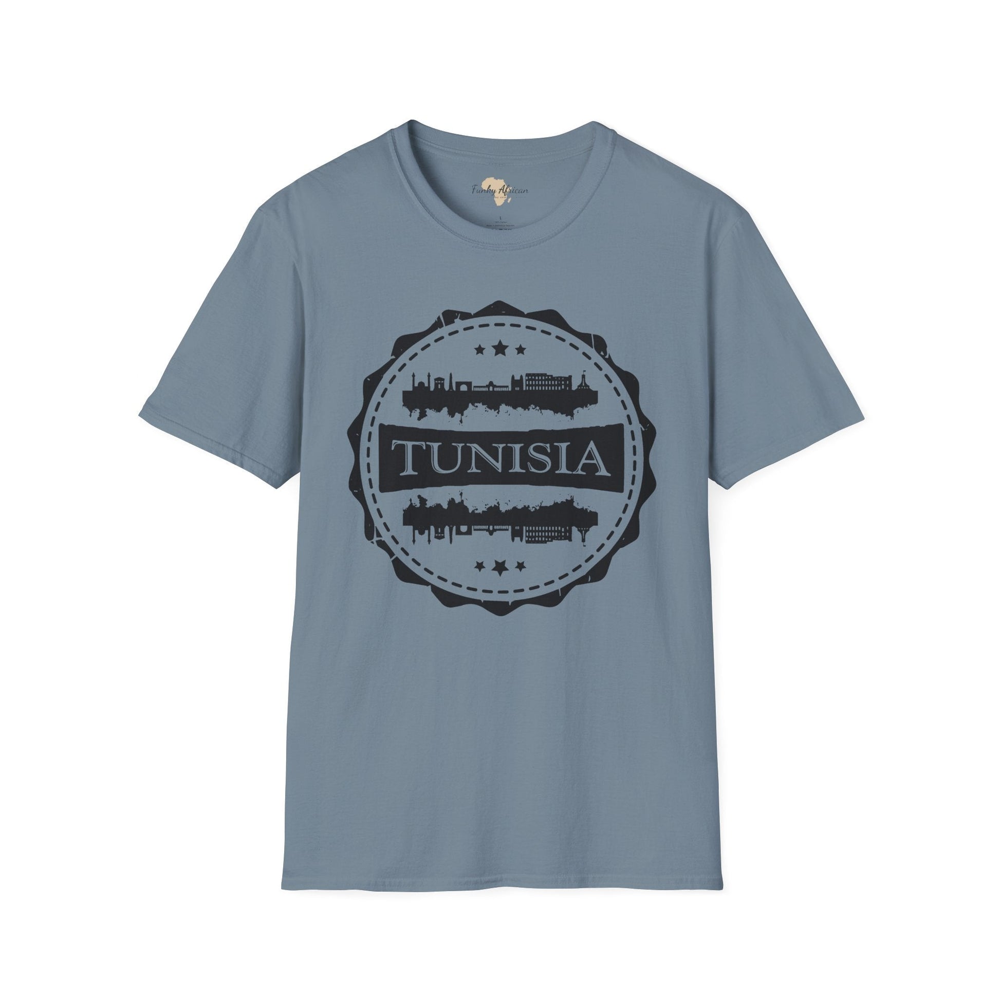 Tunisia Stamp unisex tee Printify