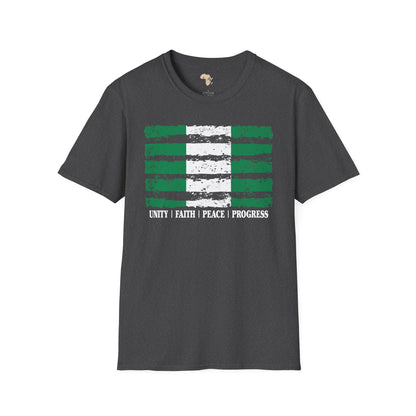 Nigeria strip unisex softstyle tee