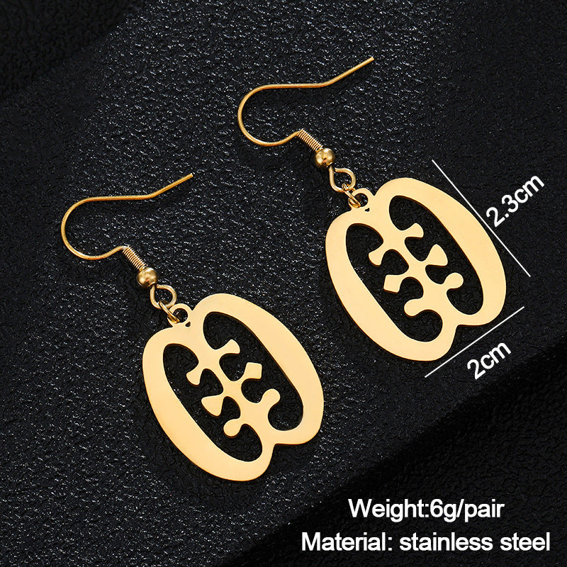 Adinkra Fashion Hollowed-out ear rings