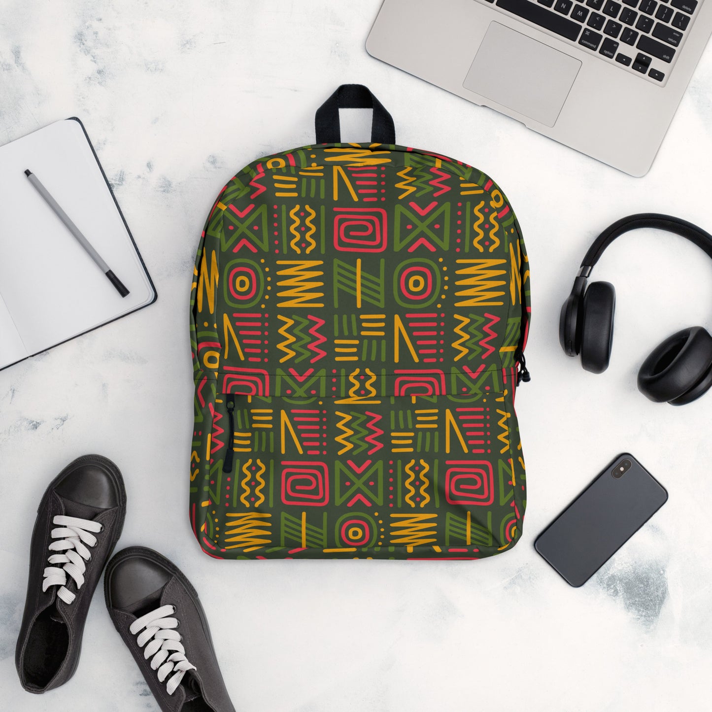 African Print Backpack