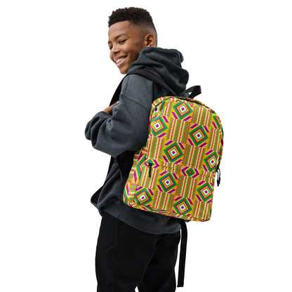 African Print Backpack