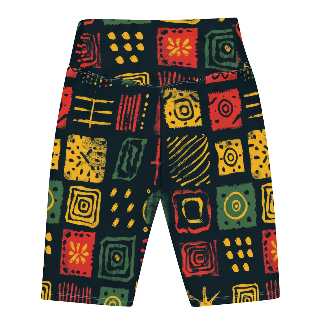 African Print Biker Shorts Funky African