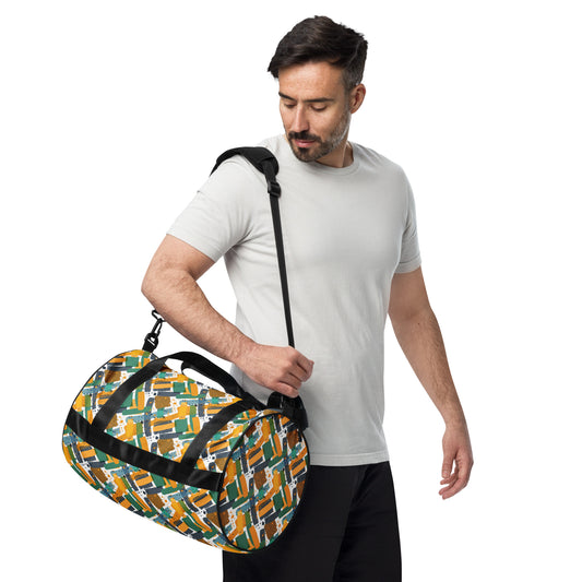 African print gym bag