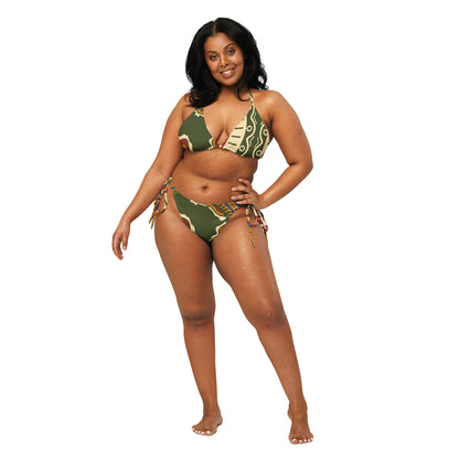 African print string bikini