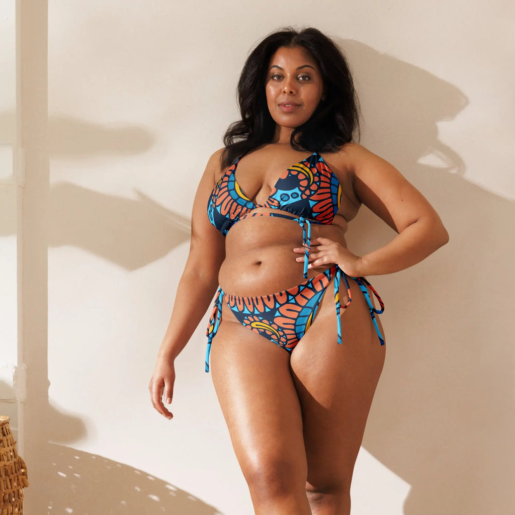 African print string bikini Funky African