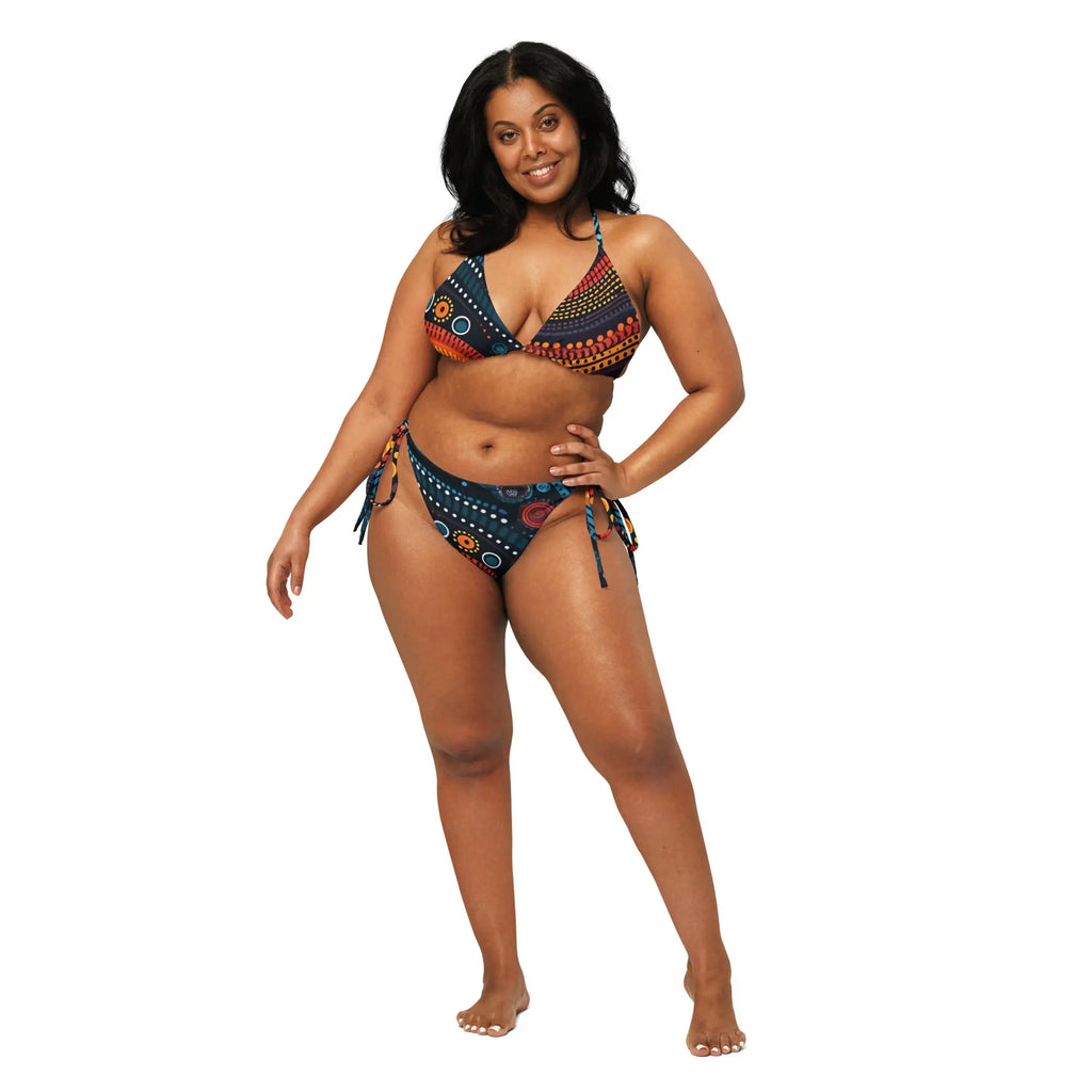 African print string bikini Funky African