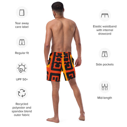 African print Men's swim trunks