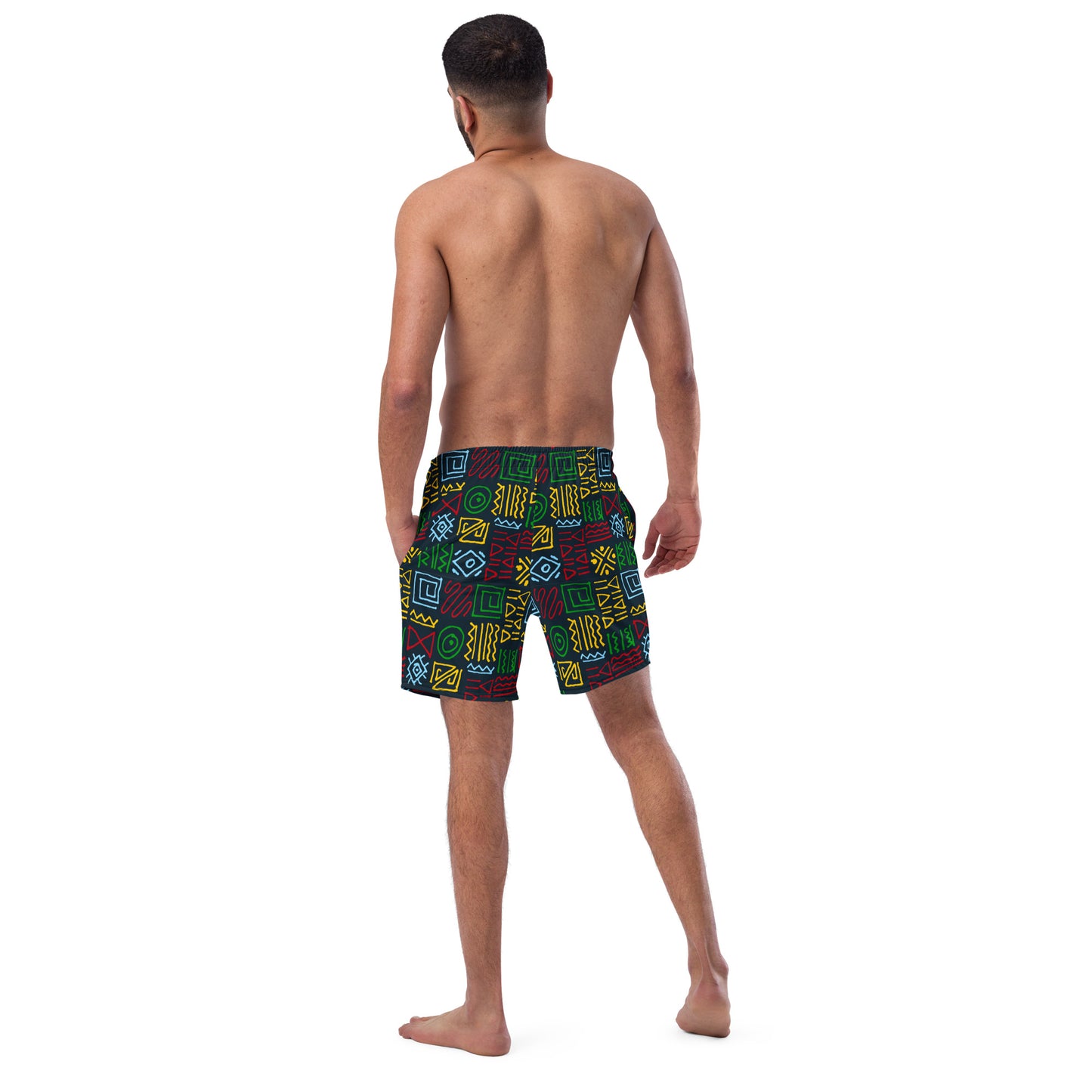 African print Men's swim trunks