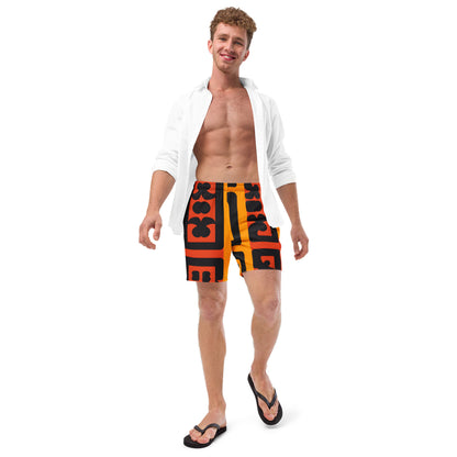 African print Men's swim trunks