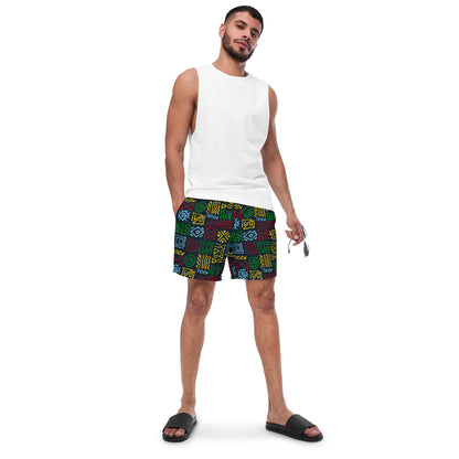 African print Men's swim trunks