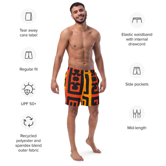 African print Men's swim trunks