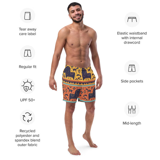 African print Men's swim trunks Funky African