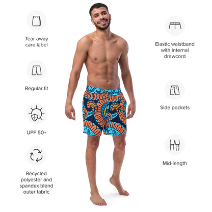 African print Men's swim trunks