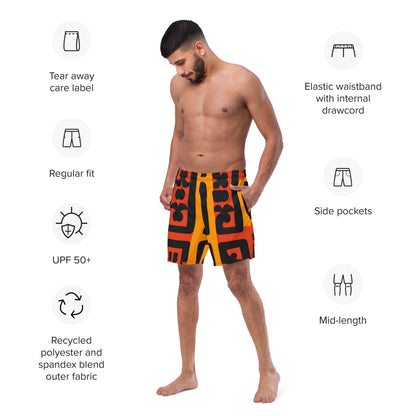 African print Men's swim trunks