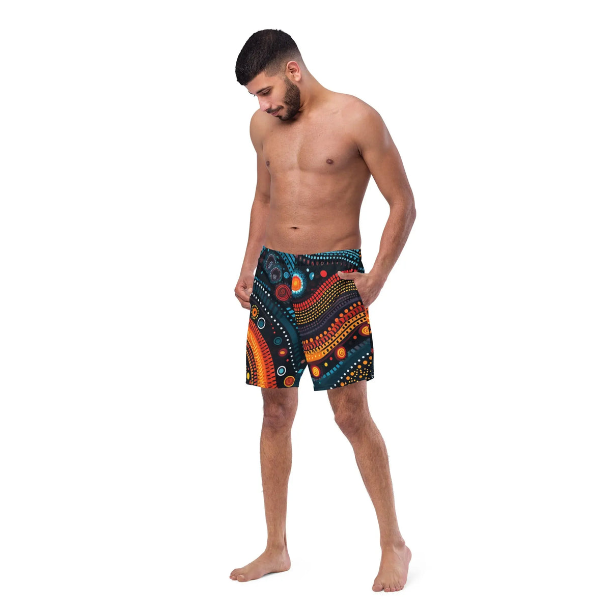 African print Men's swim trunks Funky African