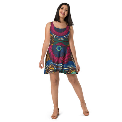 African print Skater Dress