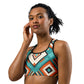 African Print Sports bra Funky African
