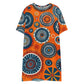 African Print T-shirt dress Funky African