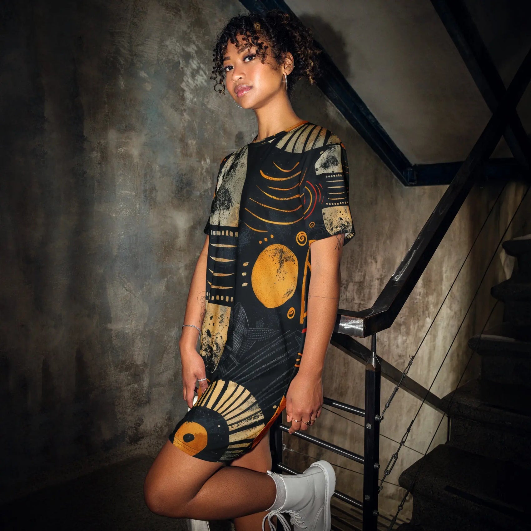 African print T-shirt dress Funky African