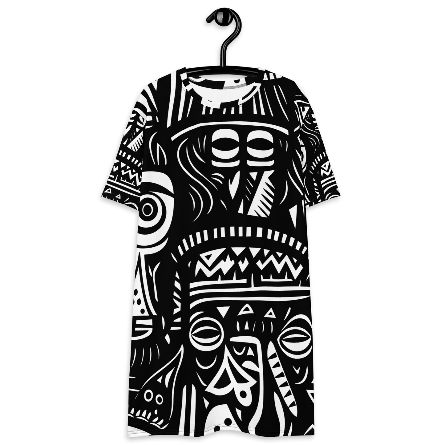 African print T-shirt dress