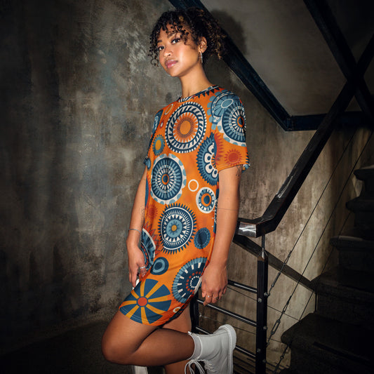 African Print T-shirt dress