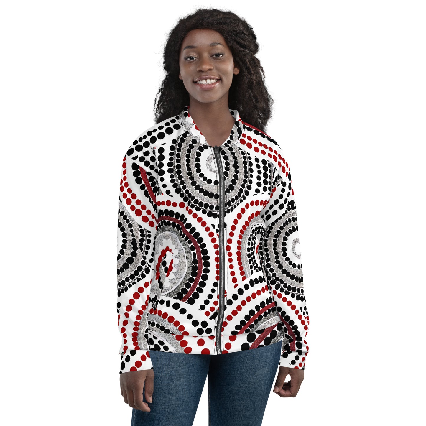 African print unisex bomber jacket