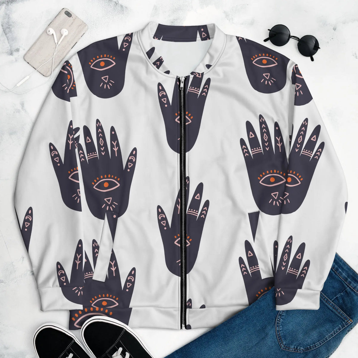 Unisex Bomber Jacket Funky African